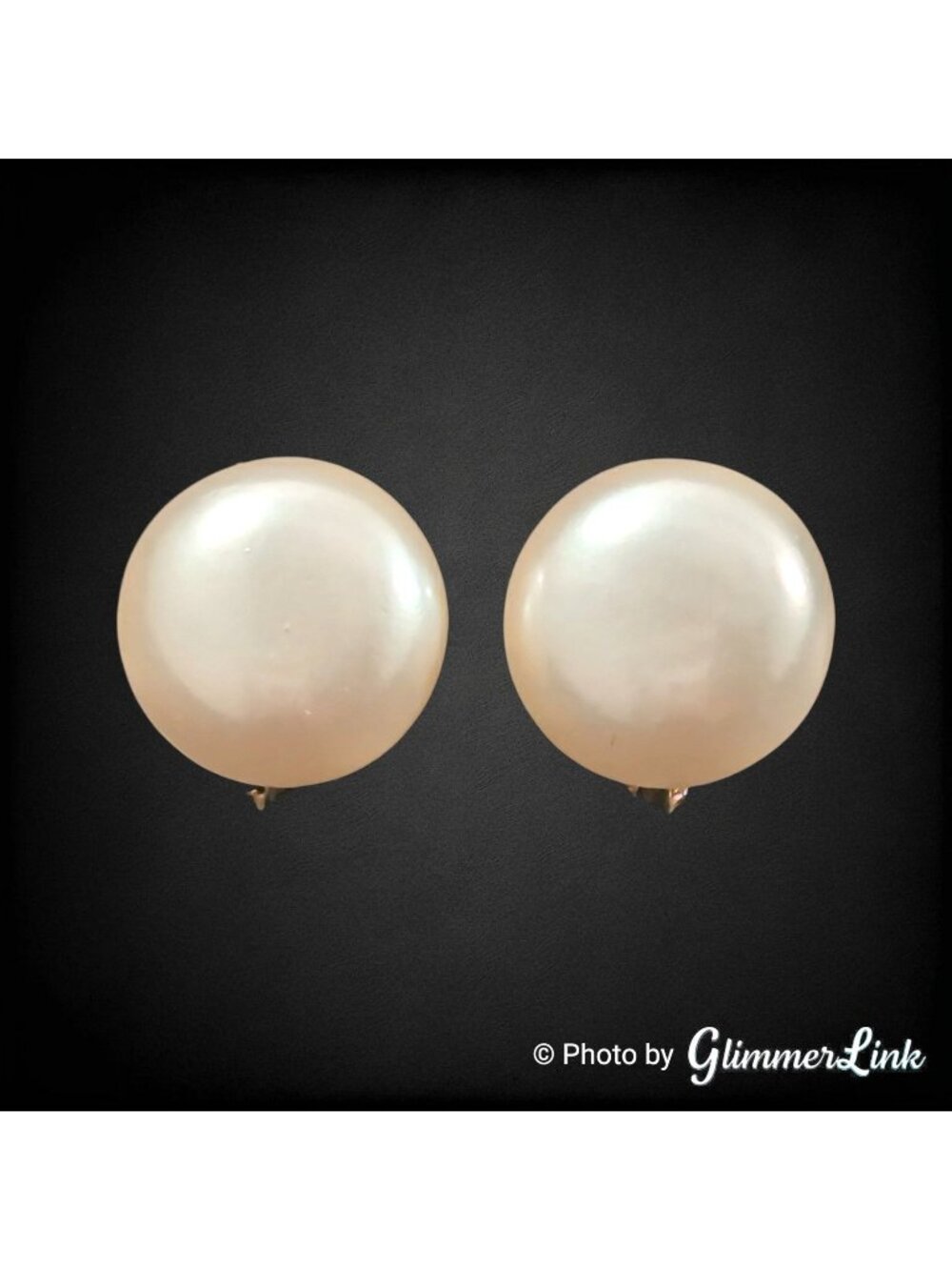 Vintage Faux Pearl Gold Filled Clip On Earrings Petite 7/16 Inch